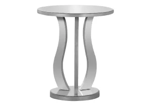 Accent Table, Side Mirror, Transitional - Silver by Couch.com