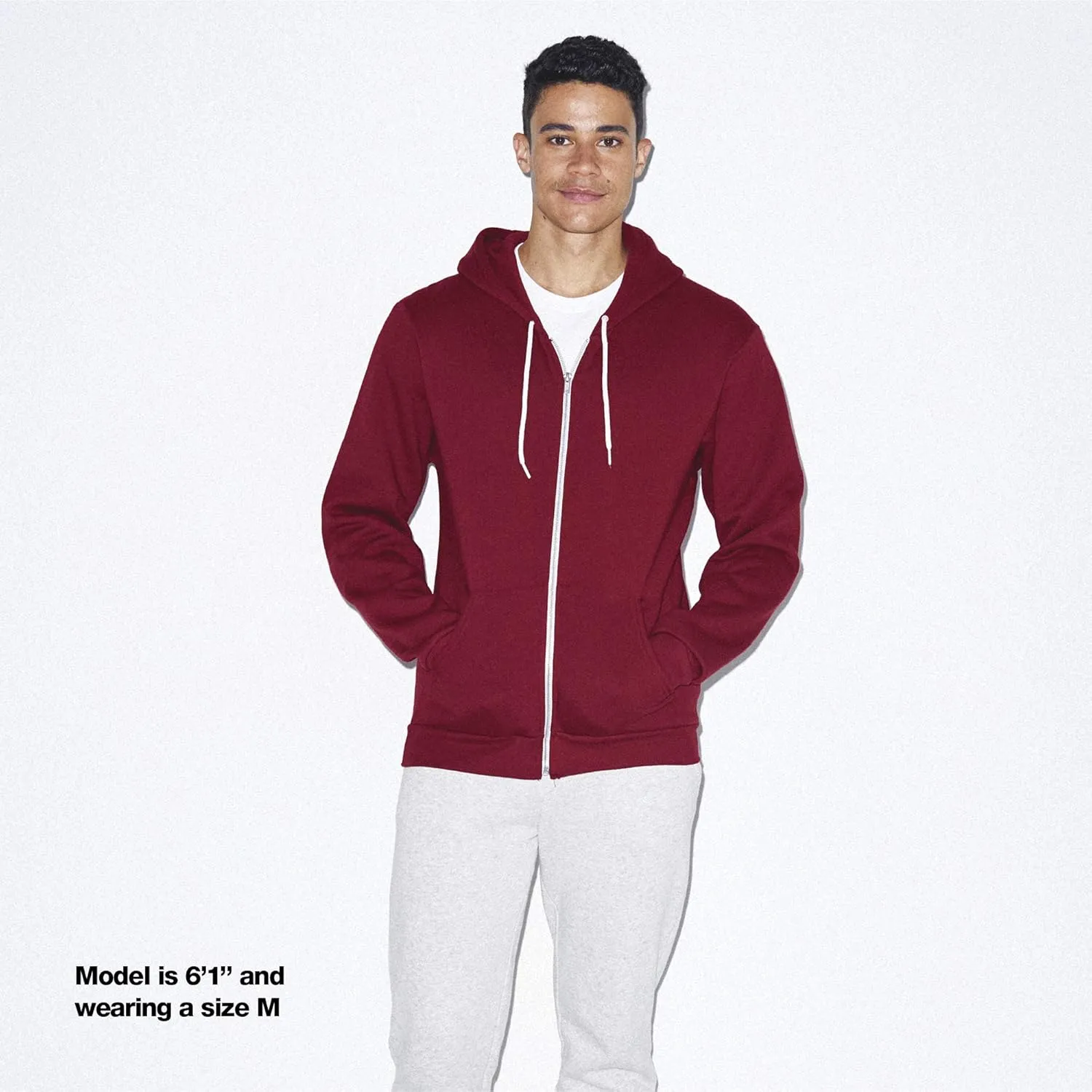 American Apparel Men's Flex Fleece Long Sleeve Zip Hoodie