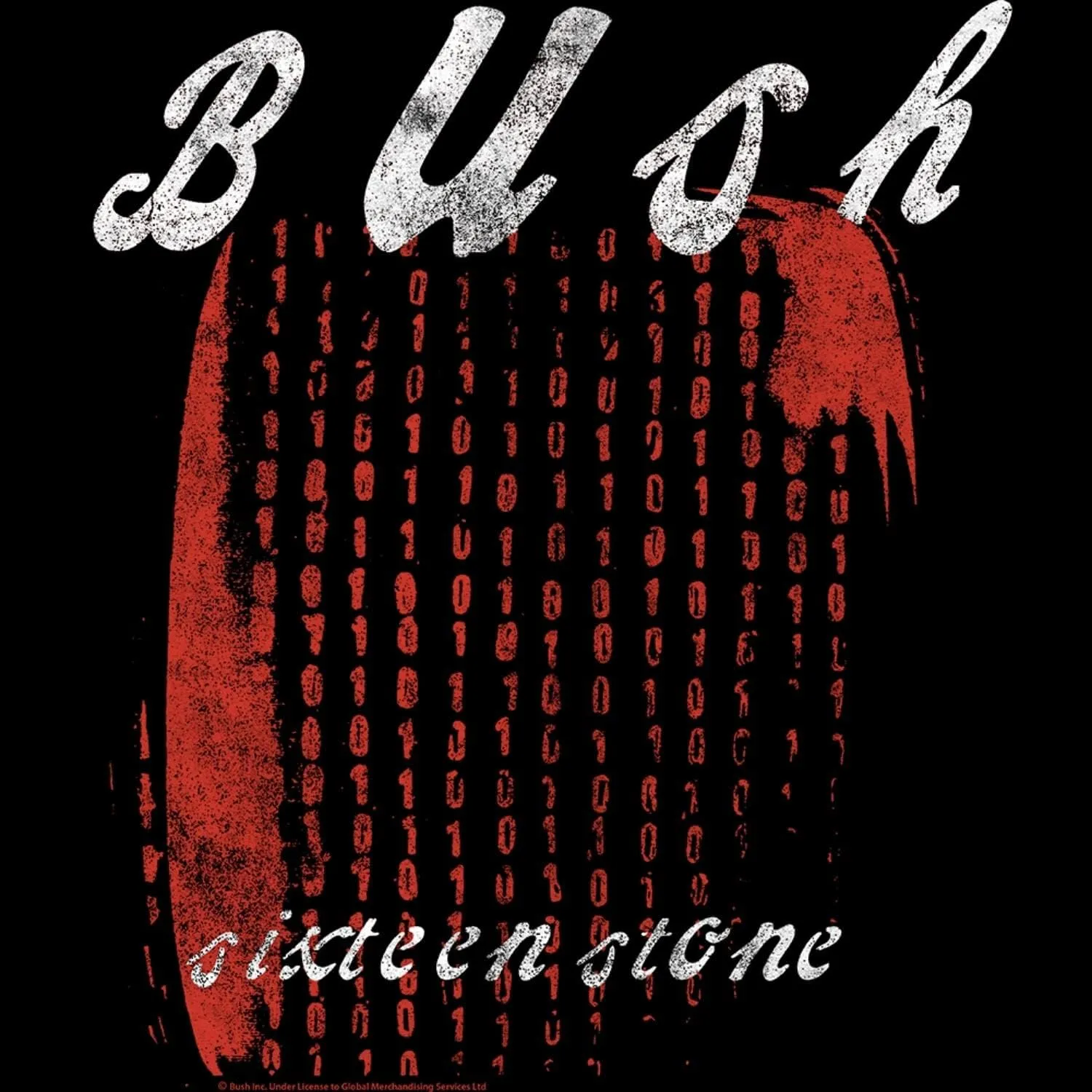 Bush Rock Band Sixteen Stone Album Adult Short Sleeve T-Shirt Graphic Tee