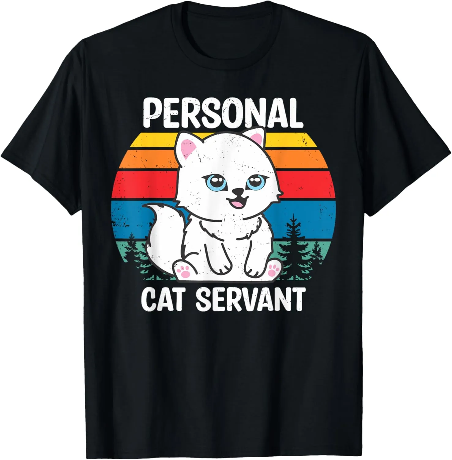 Cat Servant Cute Cat Lover Pet Animals Cats Owner Graphic T-Shirt