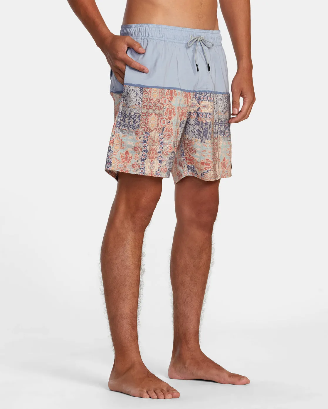 County Elastic Waist 17" Boardshorts - Powder Blue