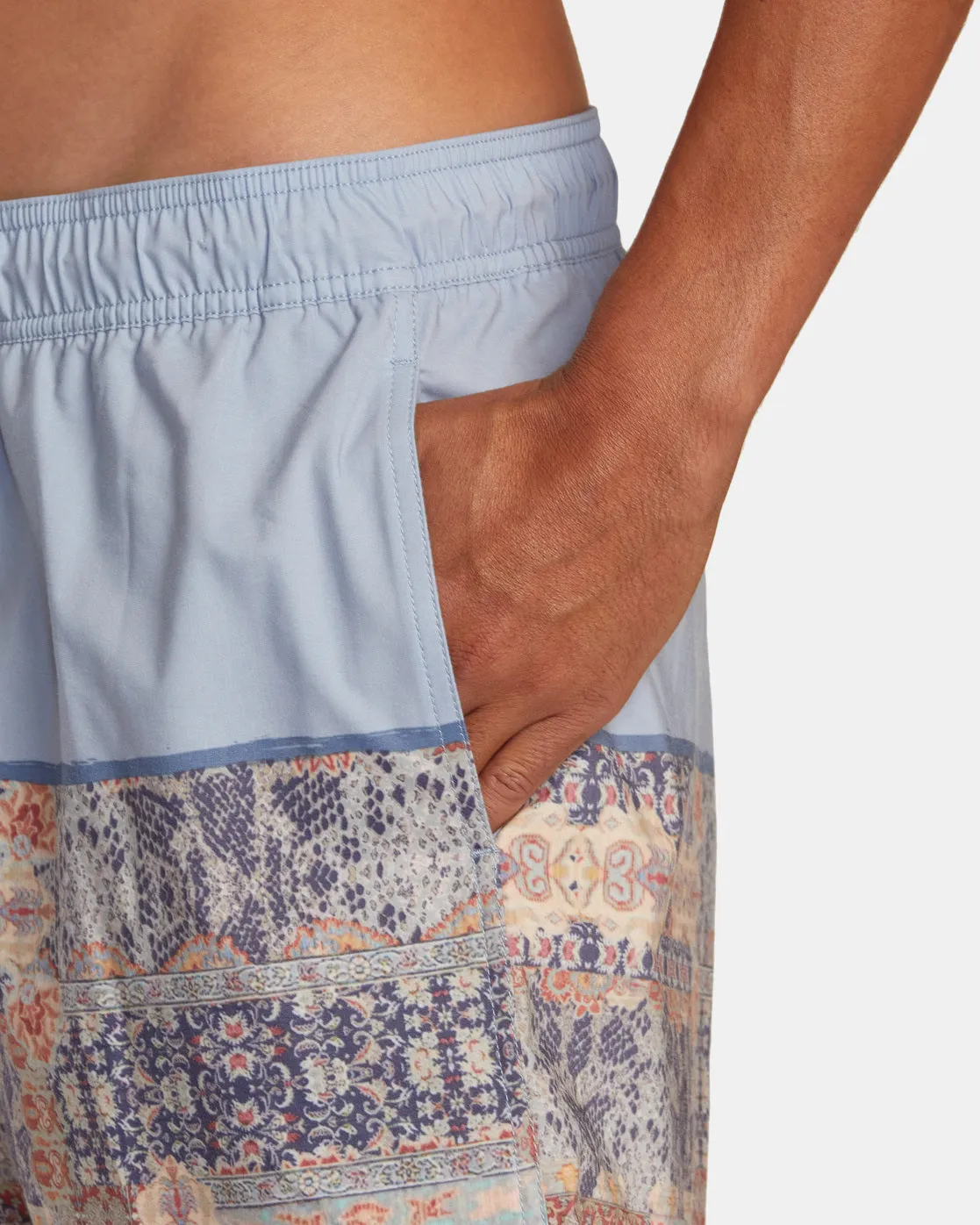 County Elastic Waist 17" Boardshorts - Powder Blue