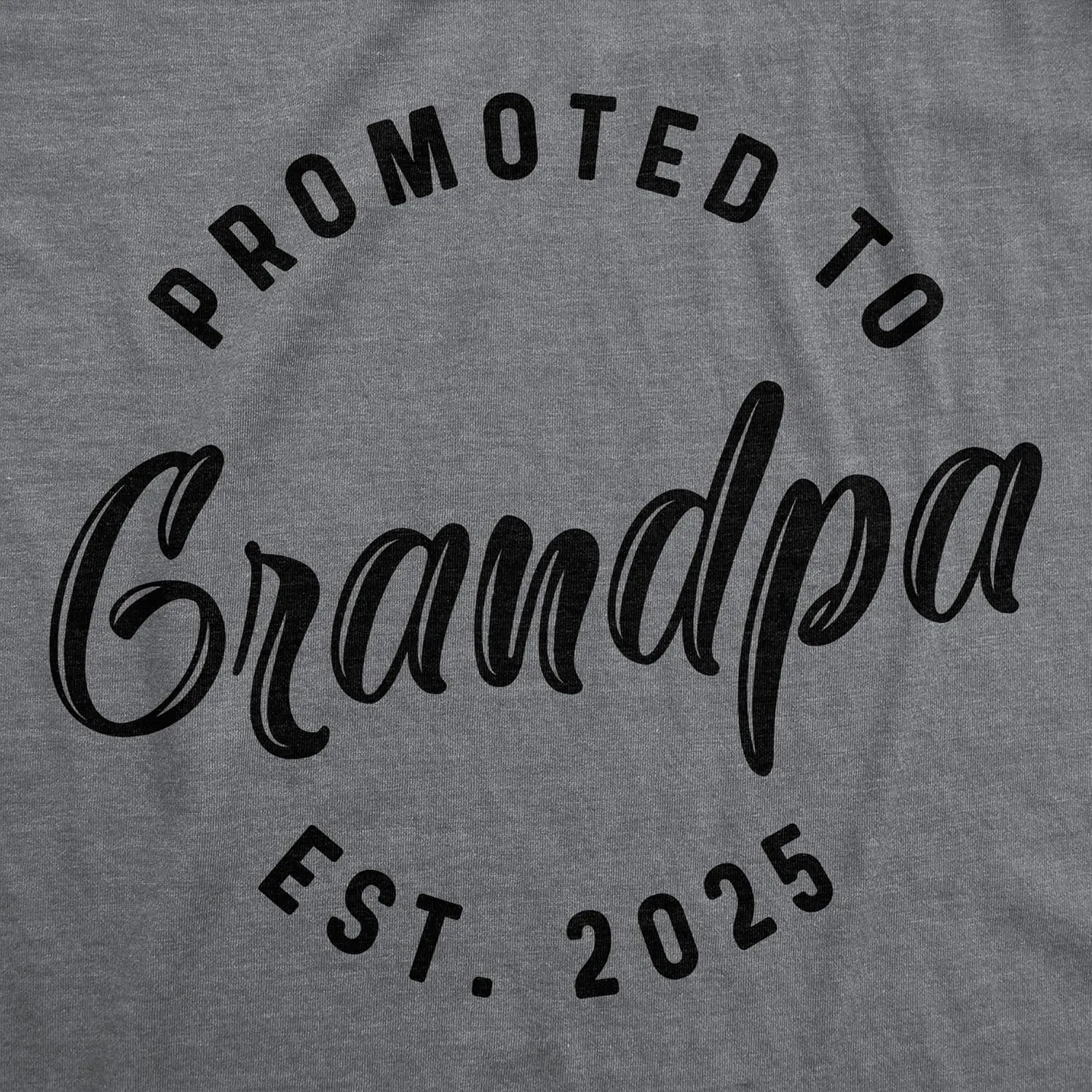 Crazy Dog Mens Shirts Promoted to Papa Grandpa or Uncle 2025 2024 or 2023 Funny Fathers Day Tees