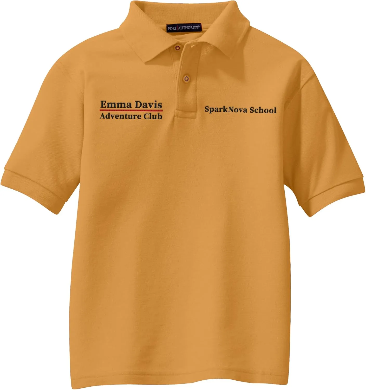 Custom Embroidered Polo Shirts for Youth Personalized Add Your Text Name Design