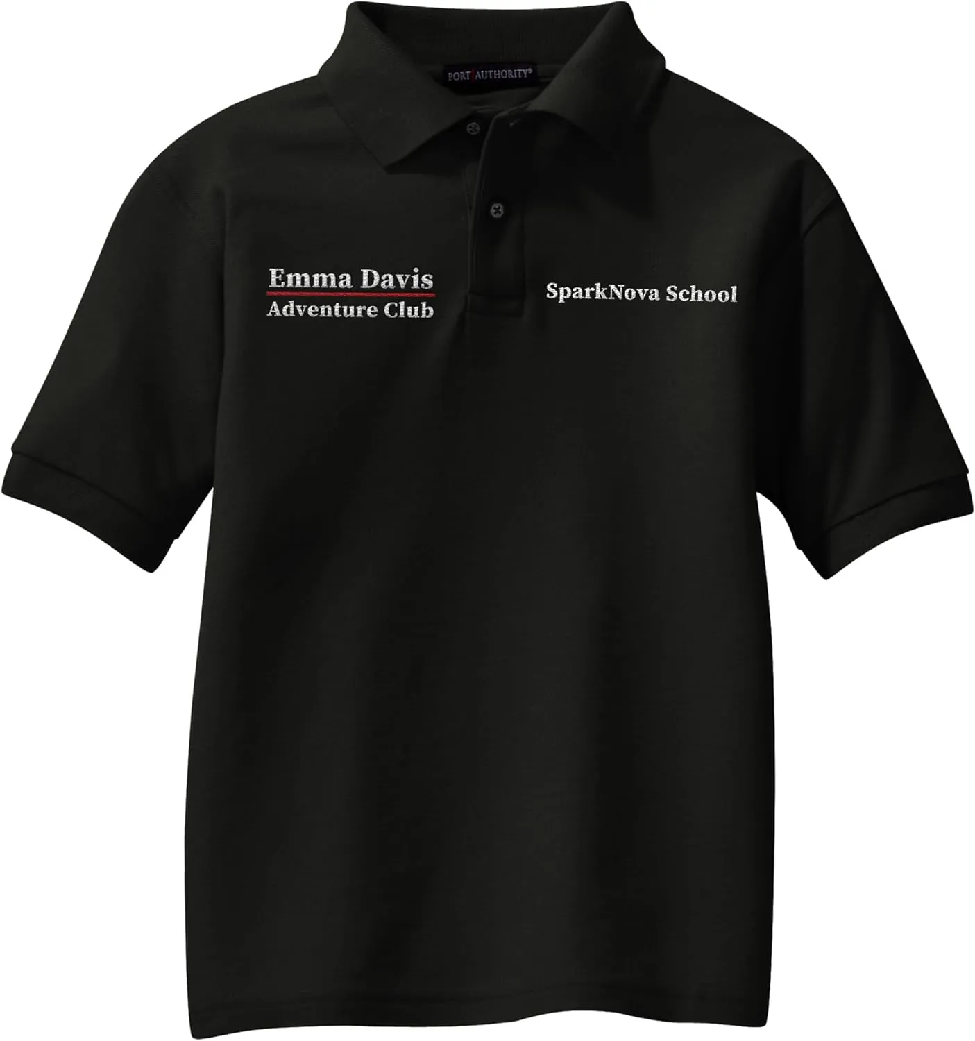 Custom Embroidered Polo Shirts for Youth Personalized Add Your Text Name Design