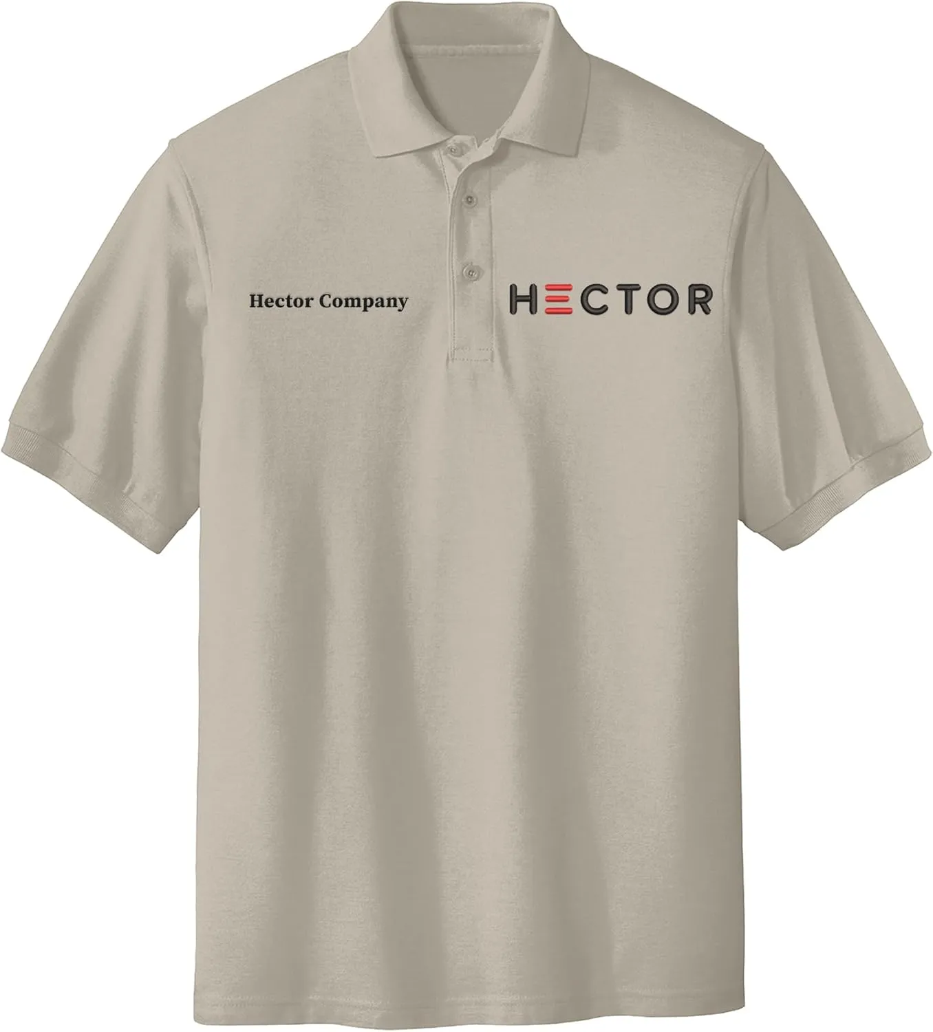 Custom Embroidered Text Polo Shirts for Men Personalized Embroidery Add Your Text Polo Shirt