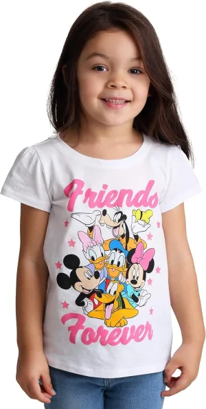 Disney Toddler Girls' Mickey and Friends Short Sleeve Puff Tee