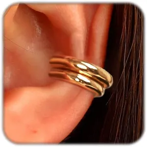 Gold Ear Cuff Earrings For Women Small Non Piercing Hoops Cartilage Minimalist Adjustable Clip On Fake Earring Sets