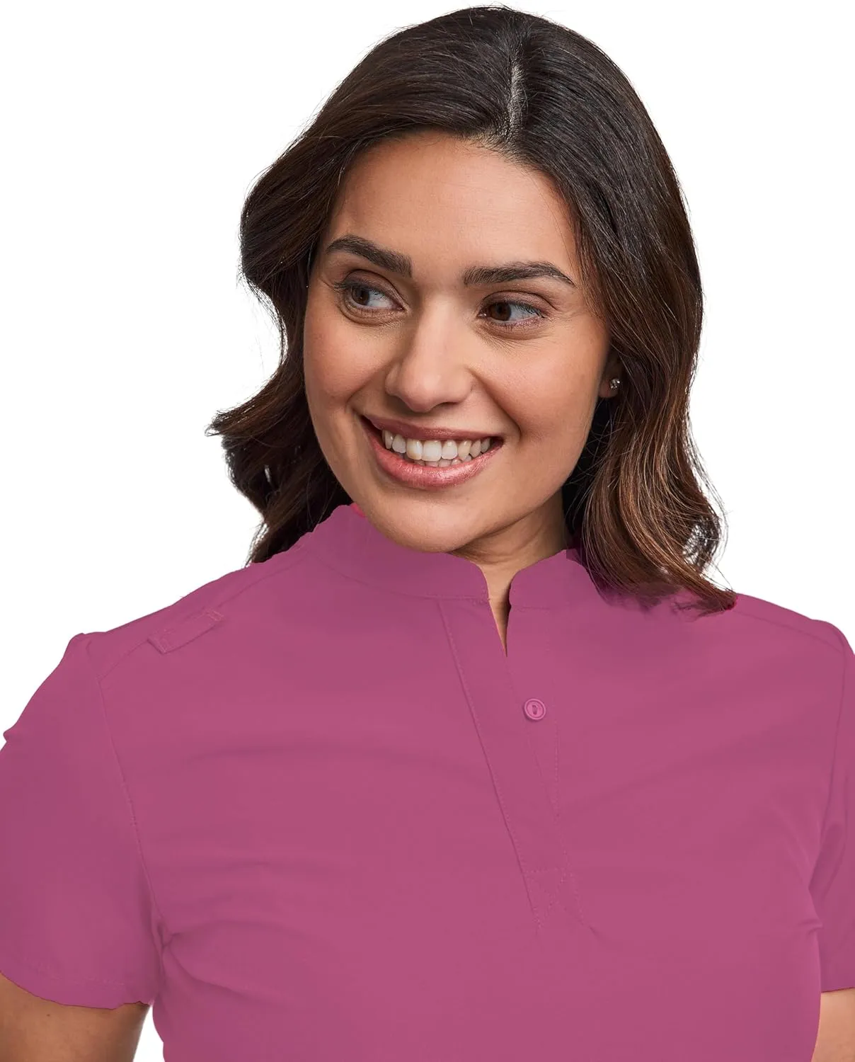 Green Town Scrubs for Women Scrub Set - Slim Fit Jogger Pant and Mandarin Collar Tuck-in Top, Easy Care Uniform