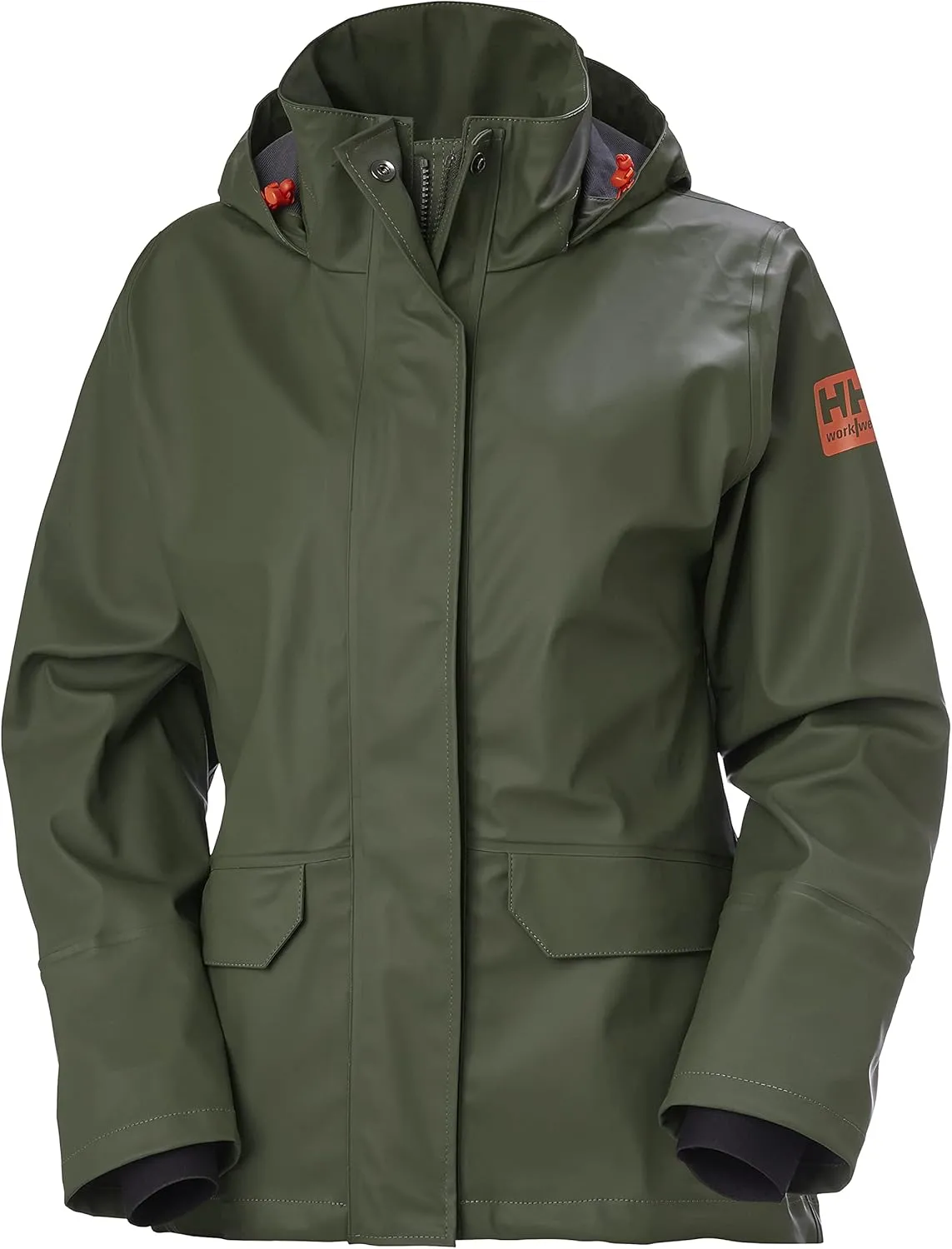 Helly-Hansen Luna/Gale Waterproof Rain Jacket for Women with Adjustable Packable Hood in Collar, Pockets, & Neoprene Cuffs