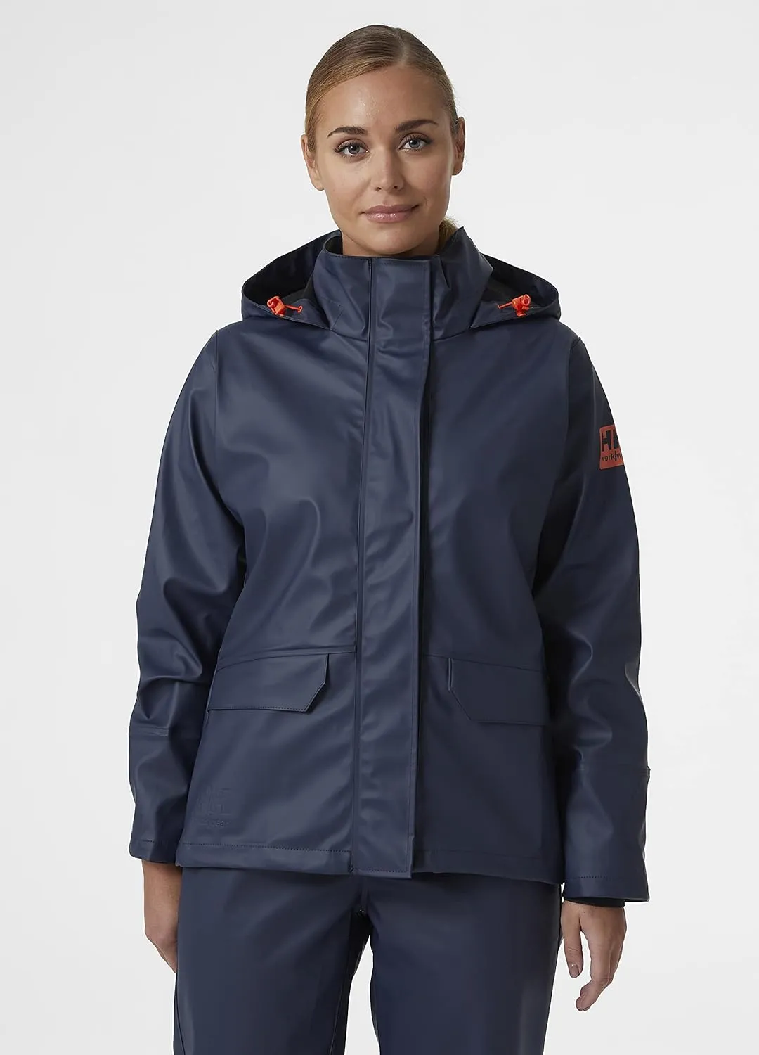 Helly-Hansen Luna/Gale Waterproof Rain Jacket for Women with Adjustable Packable Hood in Collar, Pockets, & Neoprene Cuffs