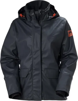 Helly-Hansen Luna/Gale Waterproof Rain Jacket for Women with Adjustable Packable Hood in Collar, Pockets, & Neoprene Cuffs