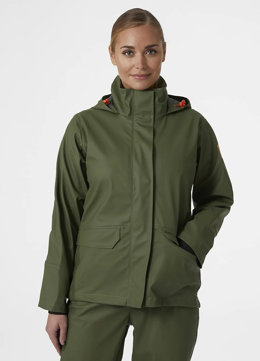 Helly-Hansen Luna/Gale Waterproof Rain Jacket for Women with Adjustable Packable Hood in Collar, Pockets, & Neoprene Cuffs
