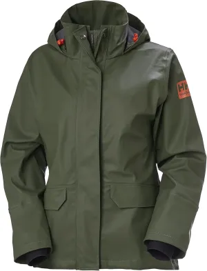 Helly-Hansen Luna/Gale Waterproof Rain Jacket for Women with Adjustable Packable Hood in Collar, Pockets, & Neoprene Cuffs