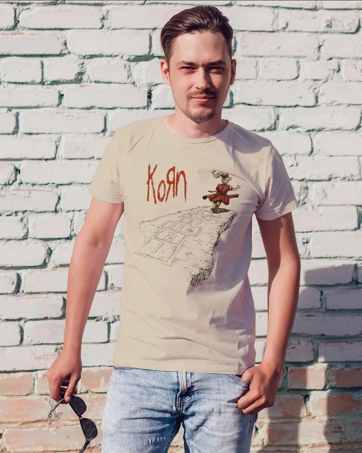 Korn Follow The Leader Front & Back Print Adult Short Sleeve T Shirt 90s Vintage Style Graphic Tees