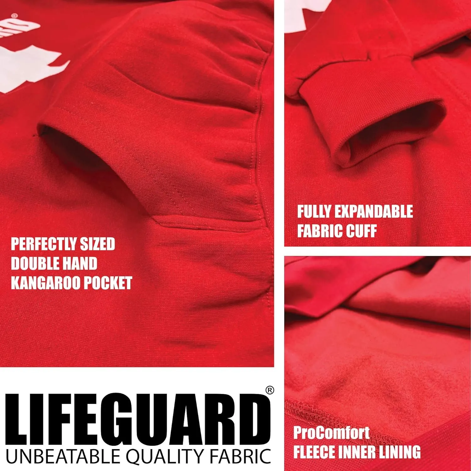 LIFEGUARD Officially Licensed First Quality Pullover Hoodie Sweatshirt Apparel Unisex for Men Women