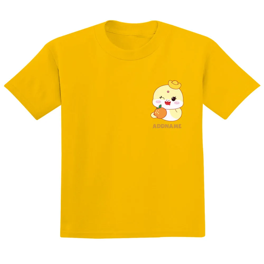 Lucky Yellow Snake Pocket Print