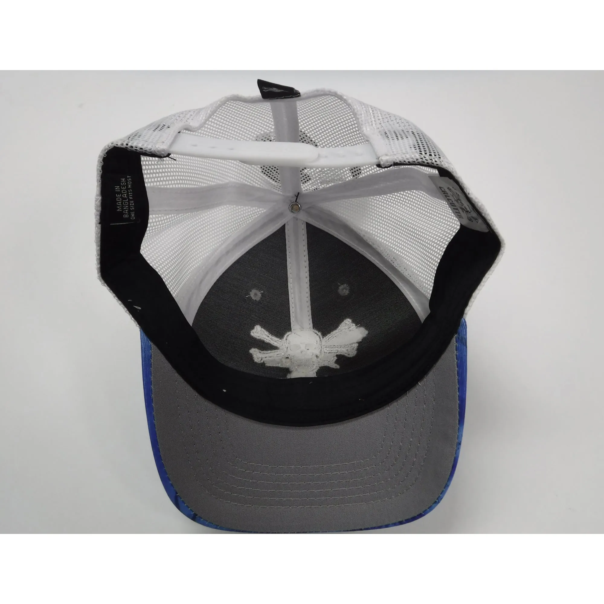 New Authentic Calcutta Hat Gray/ Blue Bill/ White Logo and Mesh