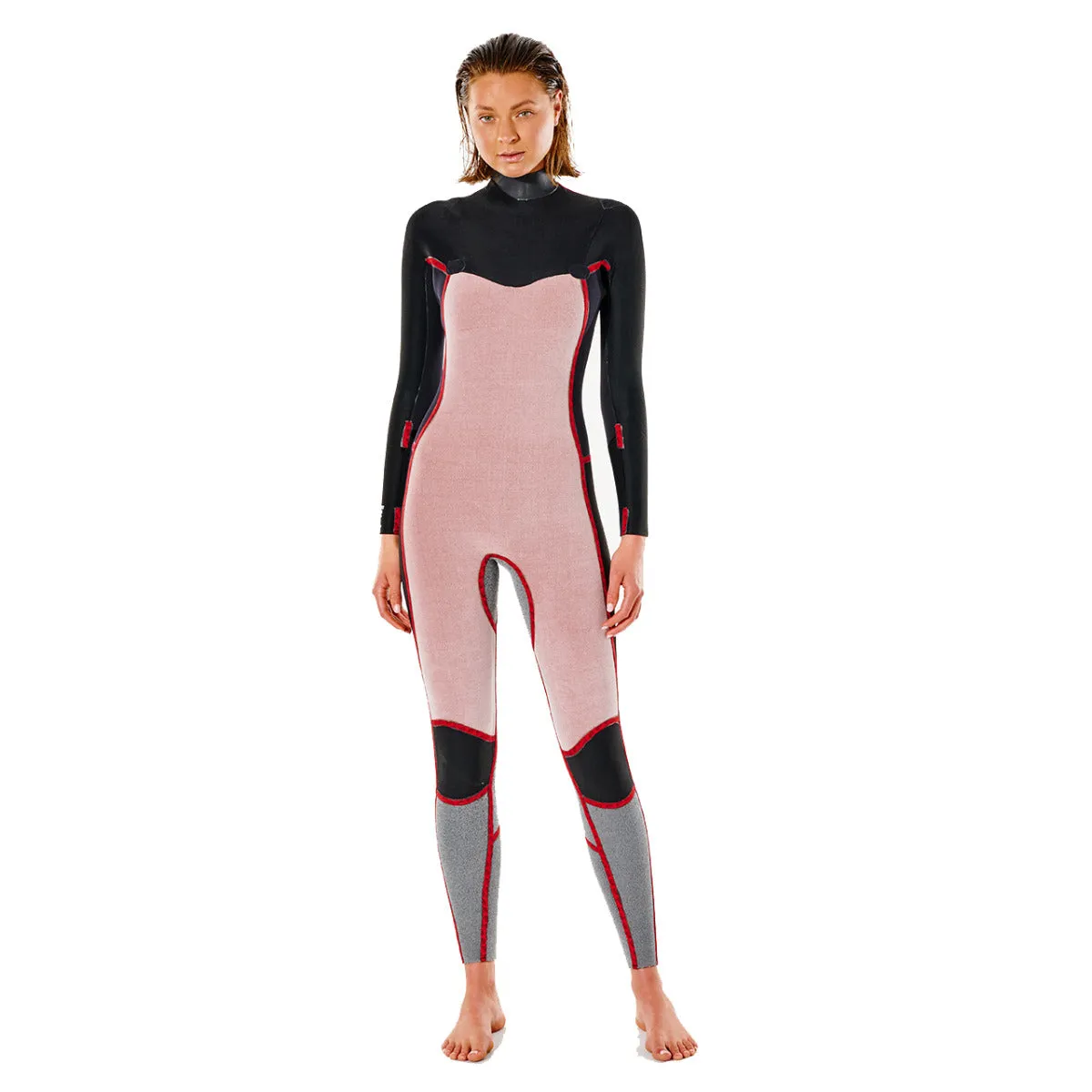 Rip Curl Women's Dawn Patrol 4/3mm Chest Zip Wetsuit - Purple