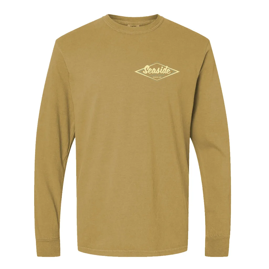 Seaside Surf  Garment Dyed Vintage Logo L/S Tee - Cider