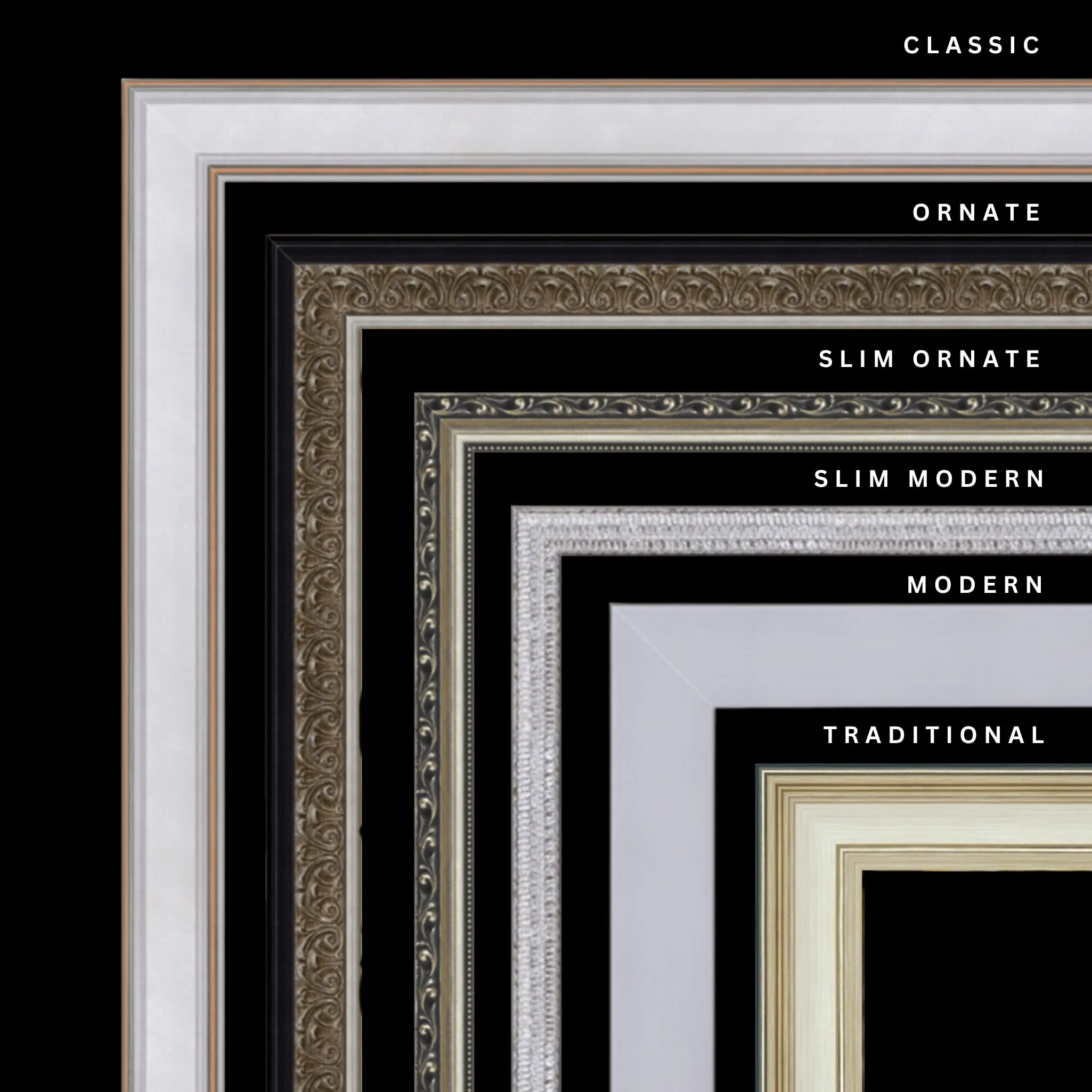 Silver 27x17 Picture Frame Ornate Traditional Classic Antique