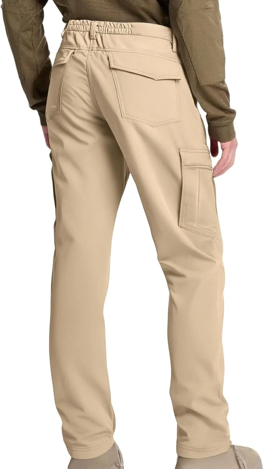 Tactical Work Cargo Pants for Men Ripstop Waterproof Stretch Pants with Packets Zipper Relaxed Fit Utility Outdoor Apparel