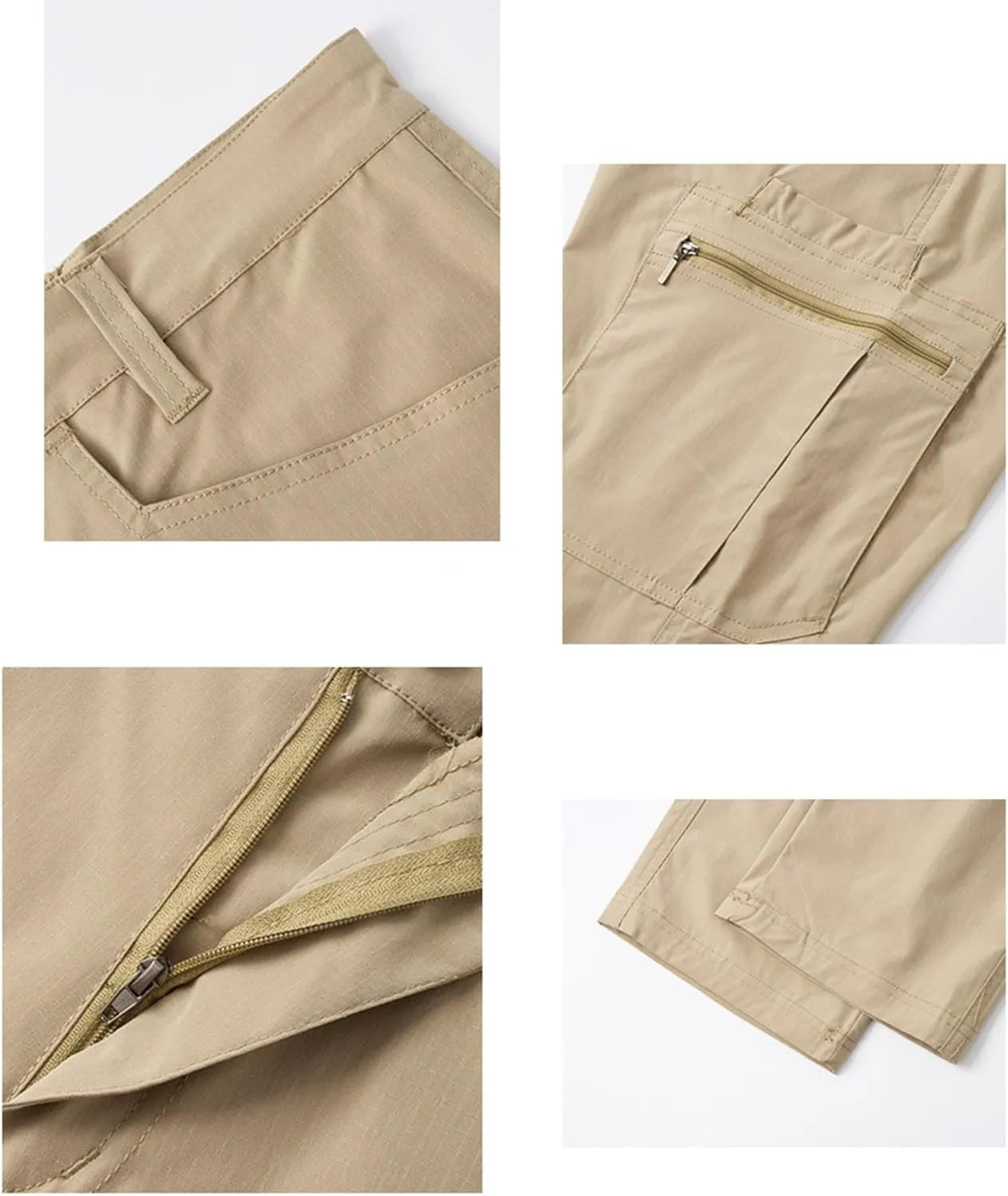 Tactical Work Cargo Pants for Men Ripstop Waterproof Stretch Pants with Packets Zipper Relaxed Fit Utility Outdoor Apparel