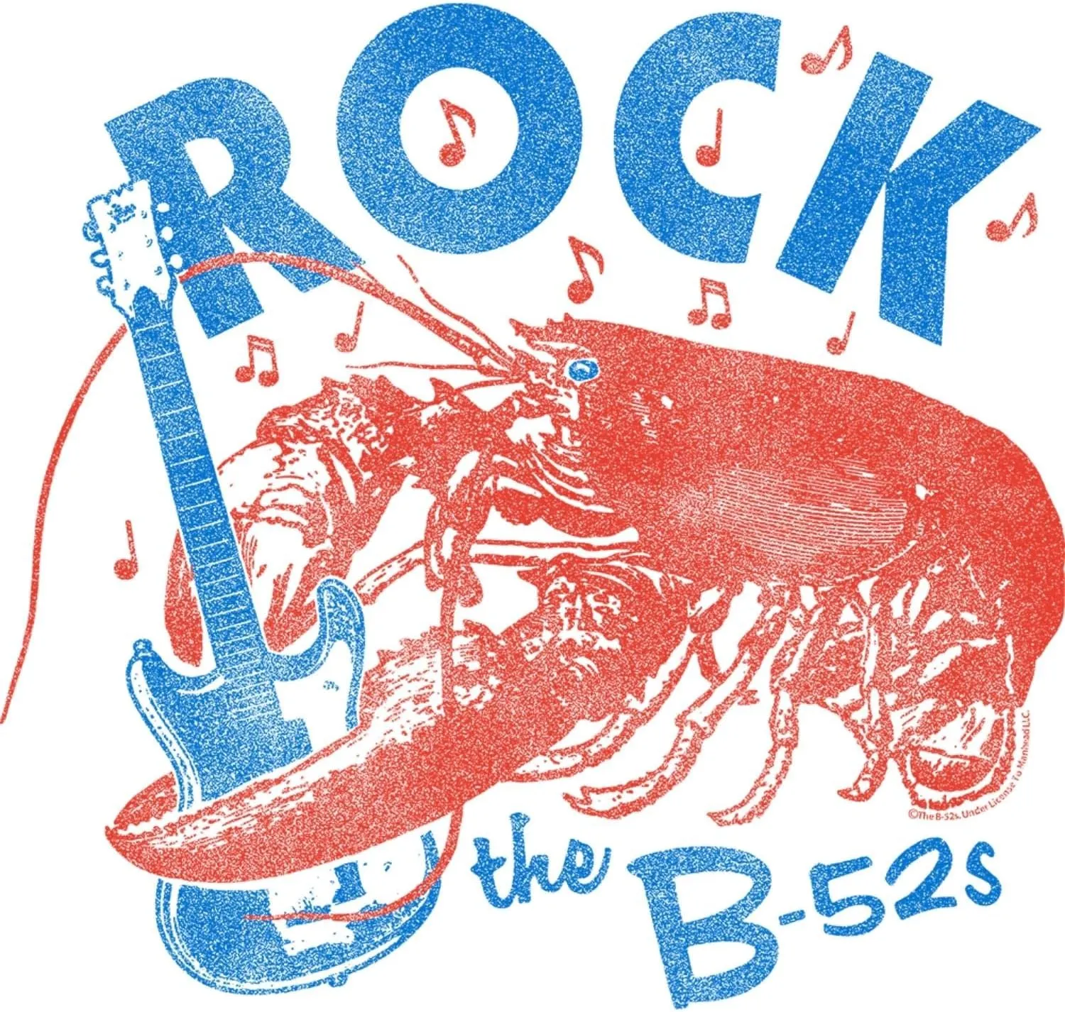 The B52s Band Rock Lobster Adult Short Sleeve T-Shirt Graphic Tee