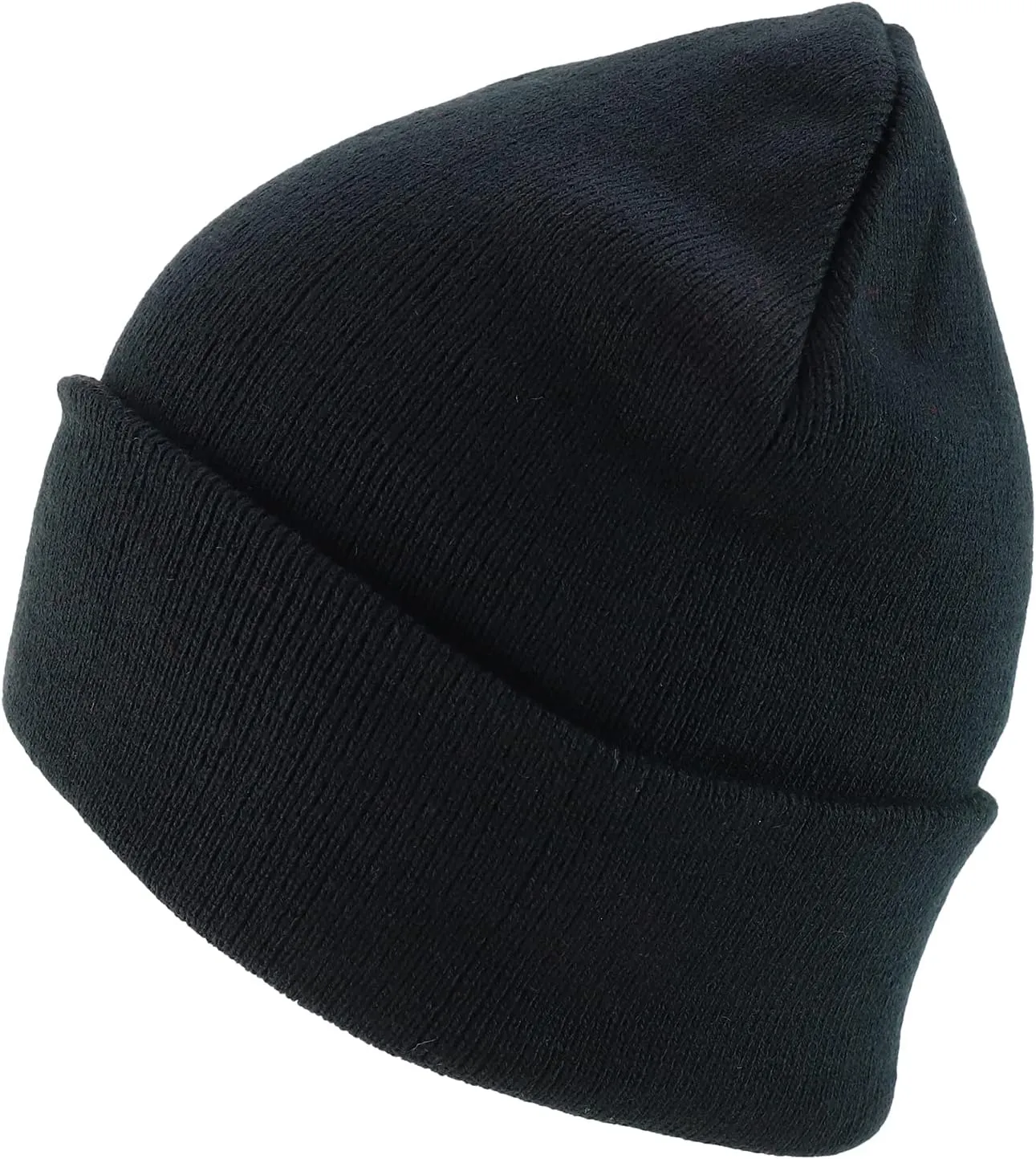 Trendy Apparel Shop XXL Oversized Solid Cuff Long Stretchy Winter Beanie Hat