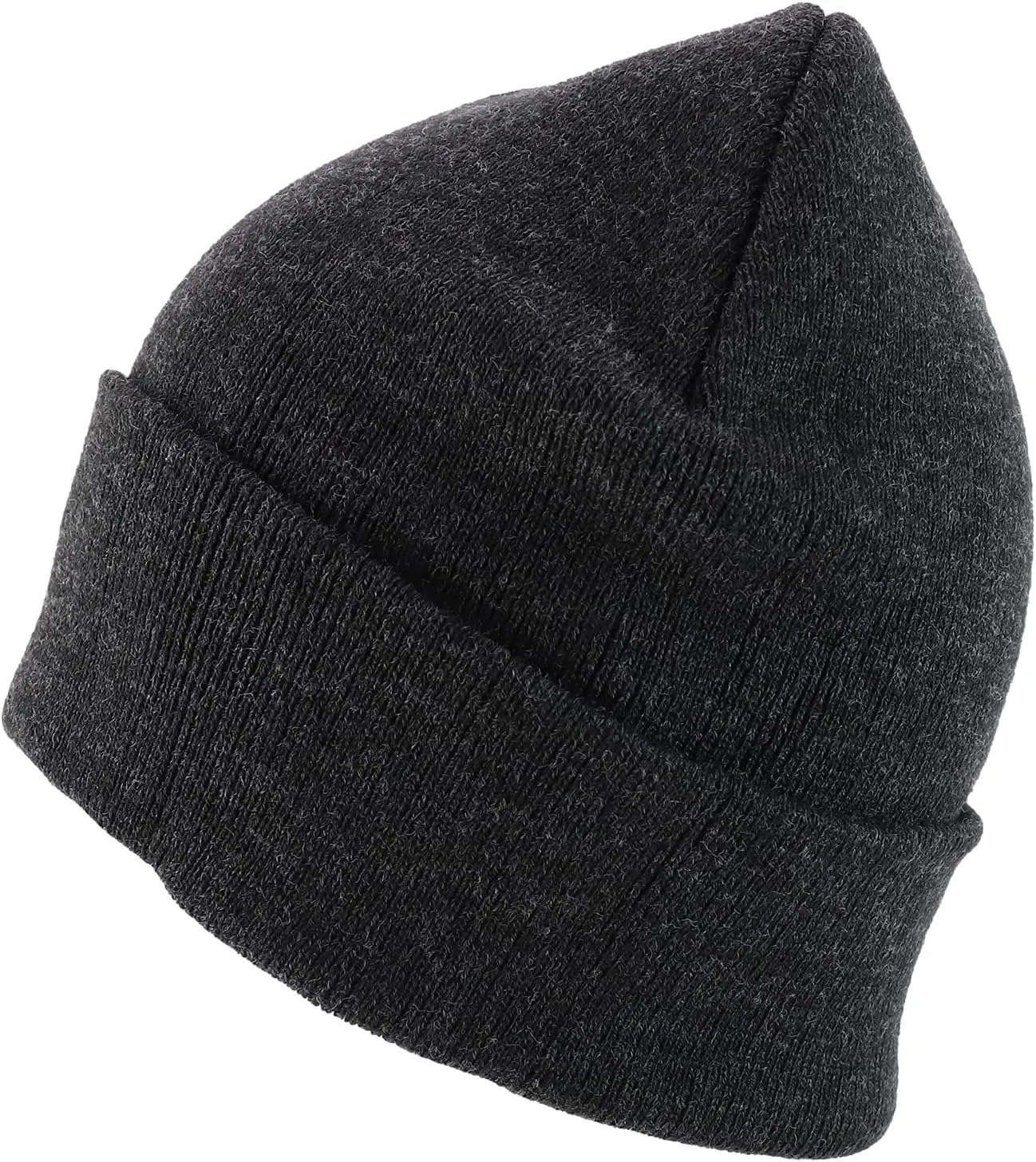 Trendy Apparel Shop XXL Oversized Solid Cuff Long Stretchy Winter Beanie Hat