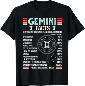Vintage Astrology May June birthday Zodiac sign retro Gemini T-Shirt